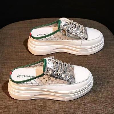 Весенне-летняя новая женская обувь, простой стиль, двойная подошва, модные дышащие женские шлепанцы с закрытым носком, боковая торговля