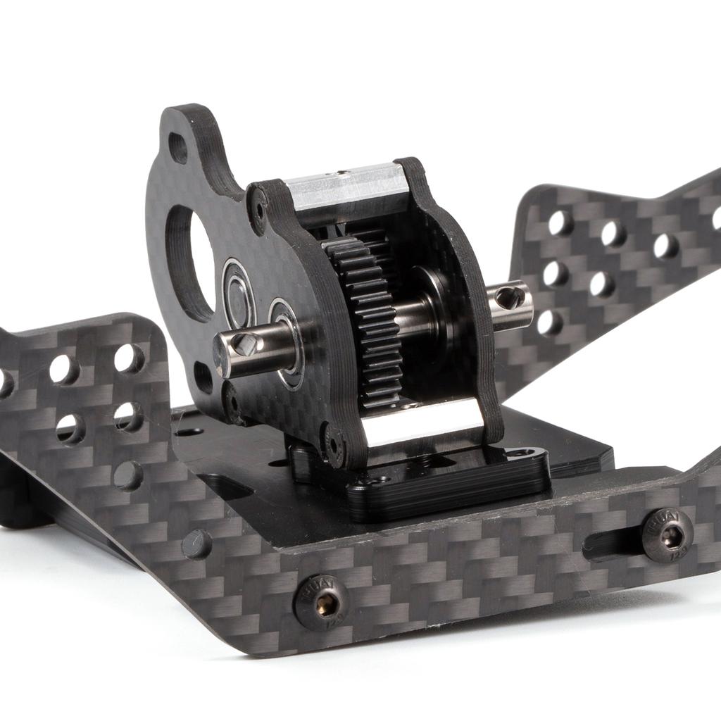48P 29g Ultra-Light Portal Transmission Black Carbon Tiny Gearbox for 1/10 LCG Chassis Comp Builds Rigs