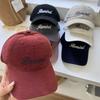 New Style Washed Letters Embroidered All Match Baseball Hat for Women Korean Style Casual Face Showing Small Peaked Hat Trendy