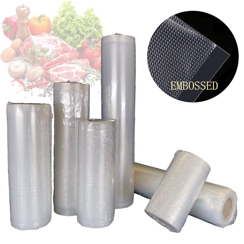 Прозрачный текстурированный нейлоновый вакуумный рулонный пакет - Утолщенный, пищевой