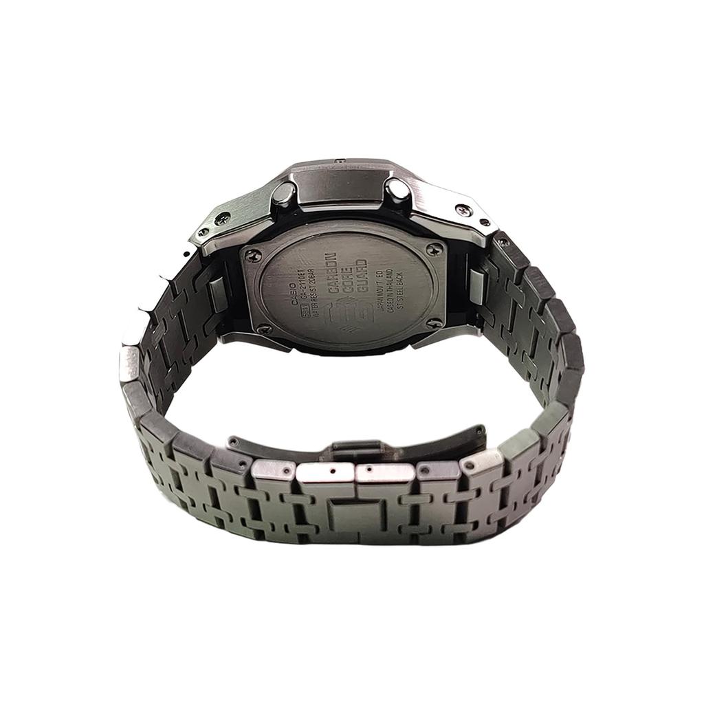 Casio Специальная коллекция GA2100 Кварцевый механизм Ремешок из нержавеющей стали Часы Мужские Часы GA-2100-1A1(Watch3--·)