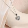 ZAKOL Luxury Zircon Heart Pendant Necklaces For Women Elegant Sliver Color Crystal CZ Necklace Bridal Wedding Zircon Gift