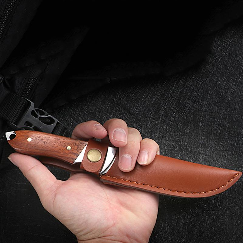 Нержавеющая сталь универсальный нож кухонный тесак обвалочный нож для рыбалки барбекю на открытом воздухе разделочный нож с деревянной ручкой