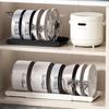 Expandable Pot Pan Organizer Rack Rustproof Corrosion Resistant U-Shaped Groove Design Easy Installation Kitchen Organizer Stand