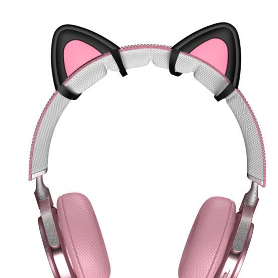 1 пара наушников с кошачьими ушками, милая универсальная Bluetooth-совместимая гарнитура, силиконовое украшение в виде котенка, аксессуары для наушников