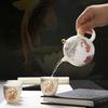 Handmade Ceramic Dragon Egg Gongfu Tea Set - Koi Design
