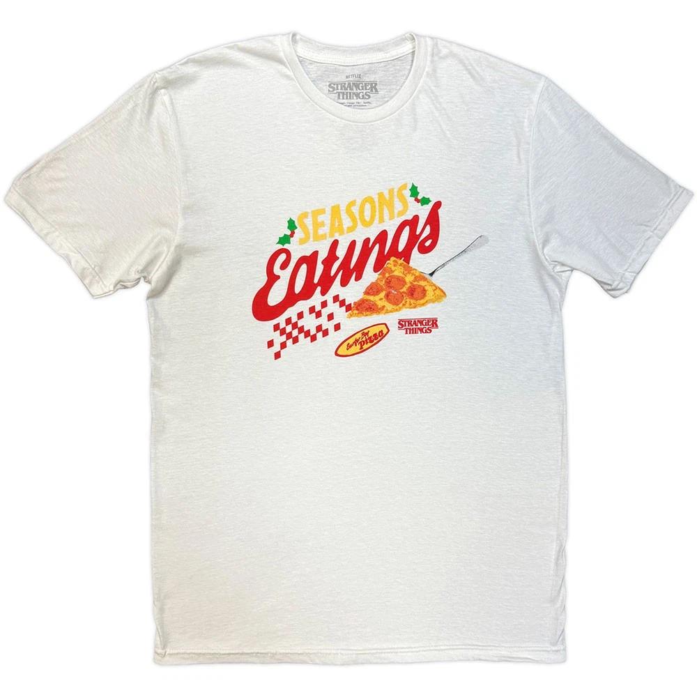 Stranger Things Season Of Eating Pizza erkend T-shirt voor mannen