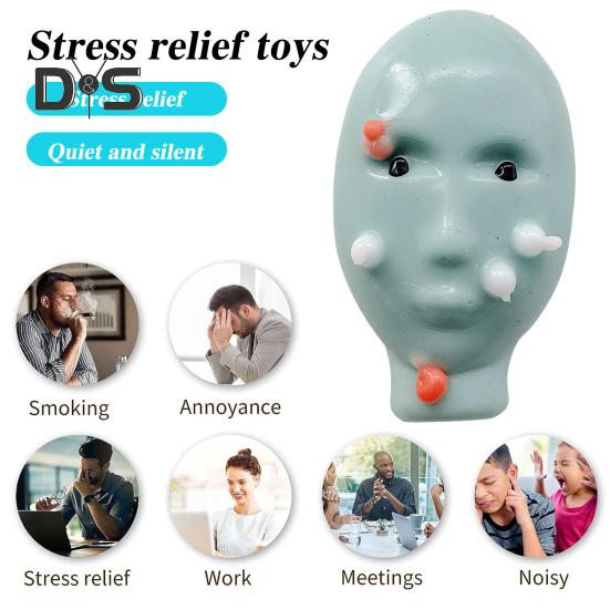 Игрушка-фиджет Aliens Pimple Drawing с набором инструментов для многоразового использования для детей и подростков, взрослых, для снятия стресса, мультяшная игра для мужчин Aliens Face Acne Drawing Game