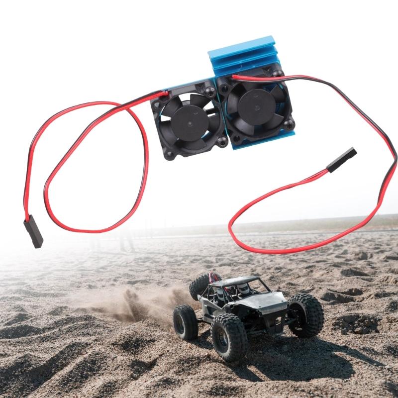 Double Cooling Fan Set For 540 3660 Motors 2000RPM Efficient Heat Dissipation for 1/10 Remote Vehicle