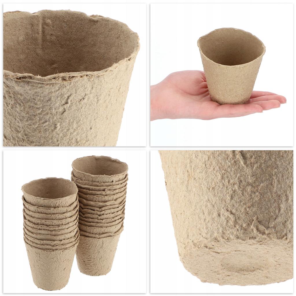 KADAX 24x Doniczki Torfowe Rozsadowe 8cm Biodegradowalne Rozsady Sadzonki