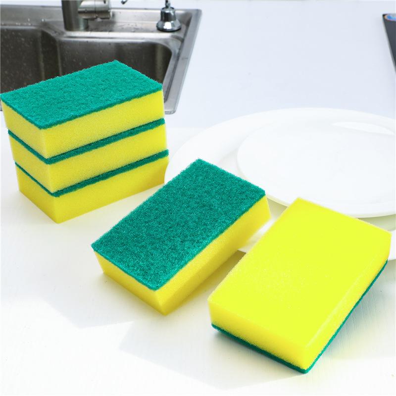 Kitchen Decontamination Dishwashing Sponge Wipe, Magic Cleaning Brush Sponge Scouring Cloth, Double-sided Decontamination Dishwashing Wipe