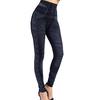 2021 Women Fashion Seamless Imitation Denim Print Leggings Lace Jeans Leggings Stretch Tight Pants Jeggings