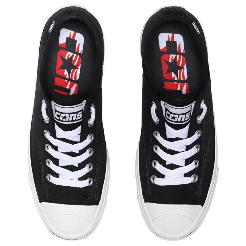Converse Кеды Jack Purcell Pro Open Smile с отрывным верхом, устойчивые к разрывам и царапинам, низкие, повседневные, парусиновые, унисекс, черно-белые