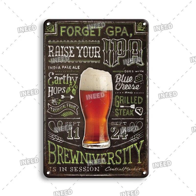 Tin Sign Beer Slod Here Vintage Metal Plaque Retro Metal Plate Funny Drink Vintage Iron Poster for Pub Club Man Cave Bar Decor