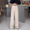 Кофейные брюки палаццо для женщин на осень и зиму, новые, с высокой талией, ниспадающие, стройнящие, брюки для костюма в пол, для фигуры типа "груша", прямые, повседневные