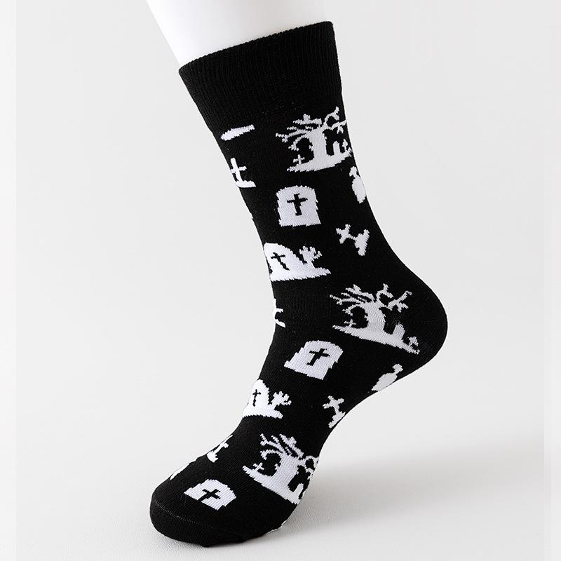 Halloween Socks Personalized Cotton Socks Men And Women Pumpkin Skull Cartoon Tube Socks Trend Long