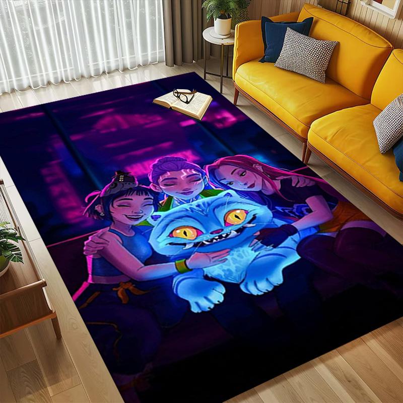 Nighttime Friends Living Room Non-Slip Area Rug Soft Carpet for Bedroom Game Playroom Sofa Office Home Decor Doormat Christmas Gift C9211295