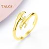 Women Open Ring Hugging Shape Adjustable Solid Color Polished Retro Electroplated Finger Ring Valentines Day Gift Lady Jewelry