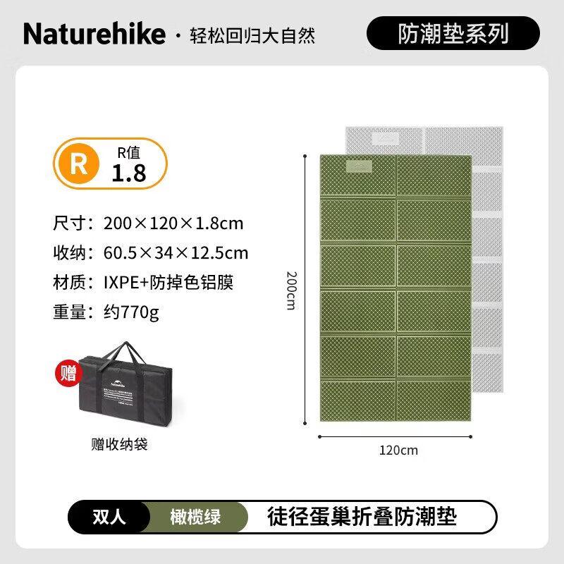 Ультралегкий складной туристический коврик Naturehike Troues R1.8