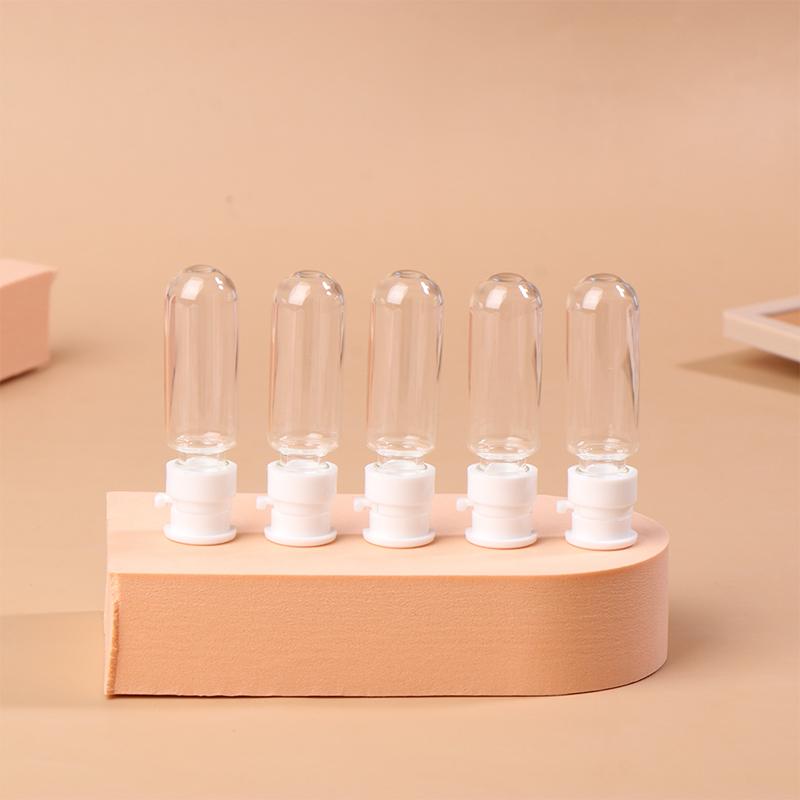 5Pcs 2/3/5/10Ml Mini Refillable Bottle Transparent With Cap Empty Sample Vial Powder Solid Storage Essential Oil Bottle