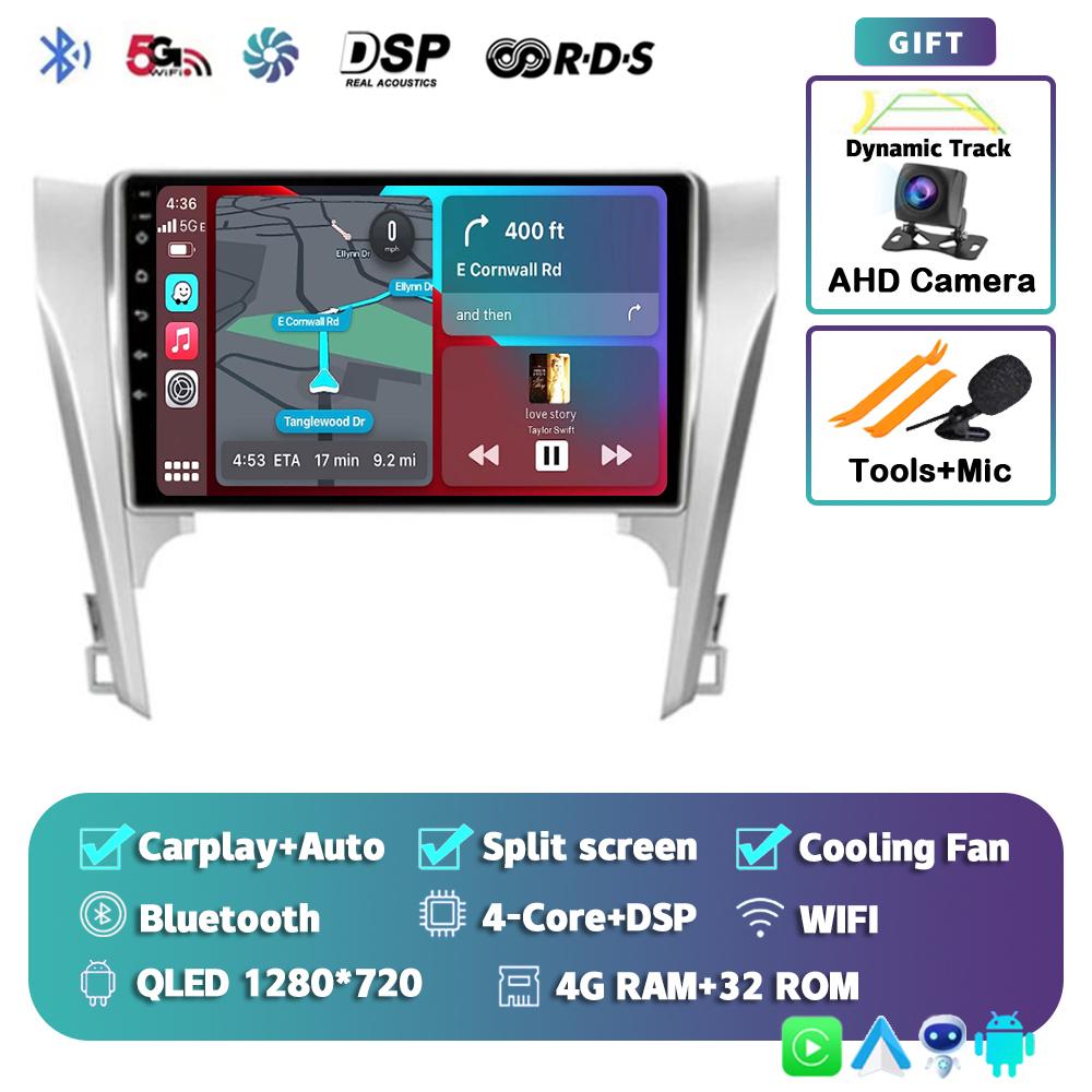Android 14 Carplay Auto для Toyota Camry 7 XV 50 55 2011-2014 Автомобильный Радио Мультимедиа Видео Плеер Навигация Стерео GPS Нет 2din 4G