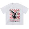 Vintage Washed Angel Statue Graphic Tee Mens Oversized Loose Fit Cotton T-Shirt Streetwear
