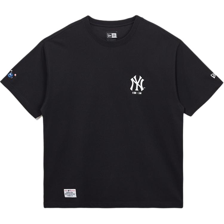 New Era SS25 MLB Нью-Йорк Янкис Стадион Праздничная Серия Задняя Американский Принт Свободная Повседневная Футболка с Коротким Рукавом Унисекс Футболка Черная 14529232
