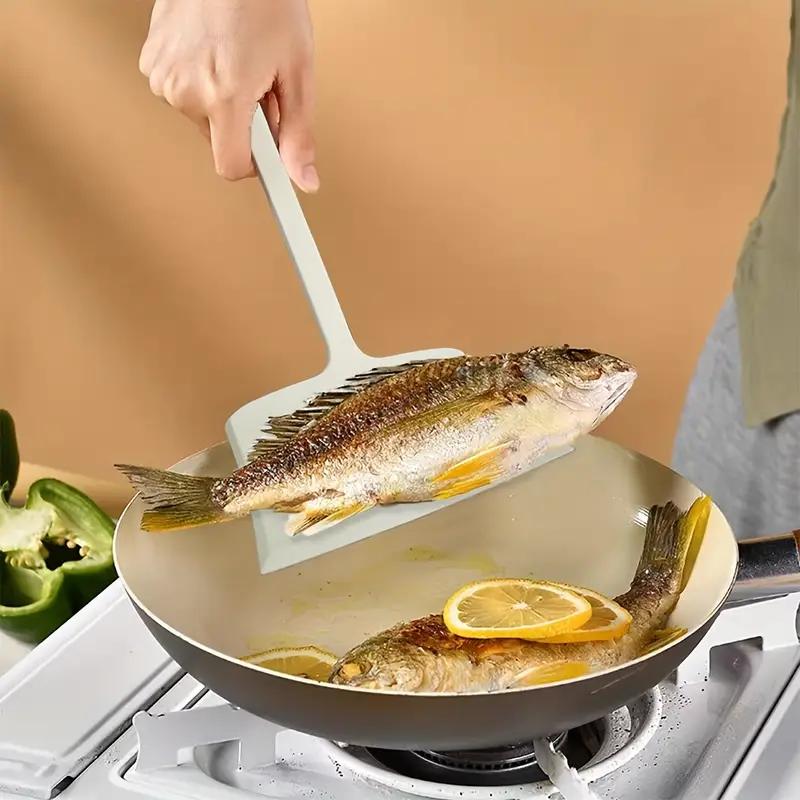 1 шт. Жаропрочная антипригарная лопатка, Широкая лопатка для жарки с защитой от ожогов, Нескользящая ложка