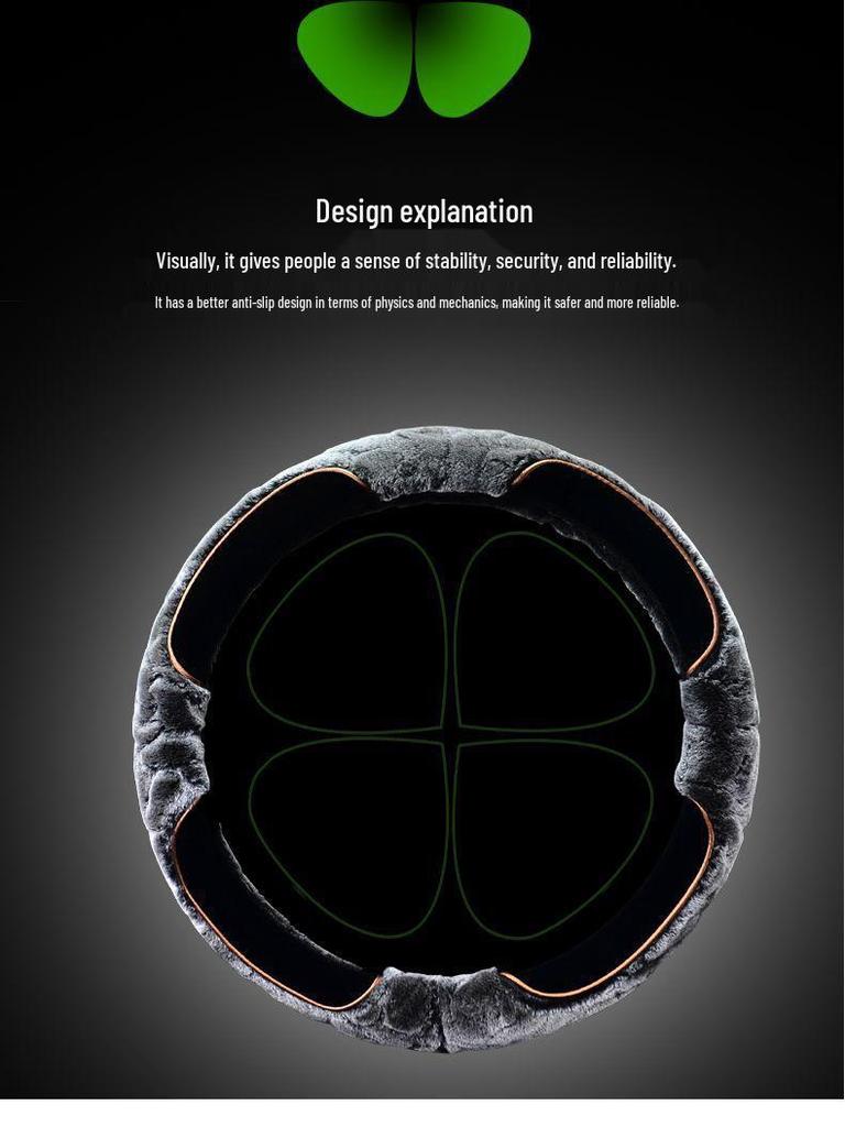 Зимний плюшевый чехол на руль для Buick Envision, Angkewei, Excelle, Verano, LaCrosse, Regal, GL8 - 6-спицевый.