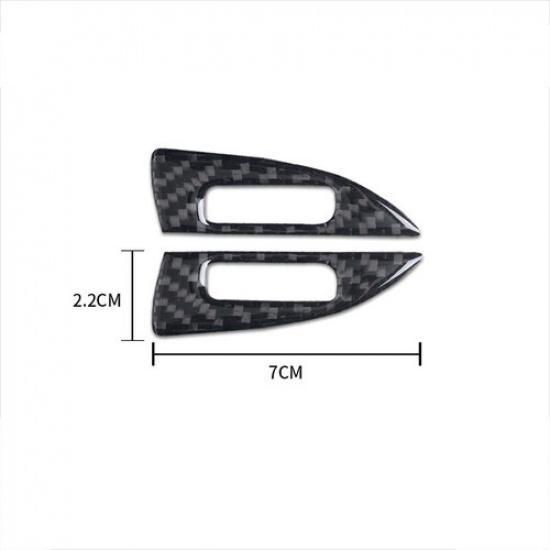 Carbon Fiber Dashboard Side Air Vent Knob Cover For Mazda 3 Axela 2014-2018