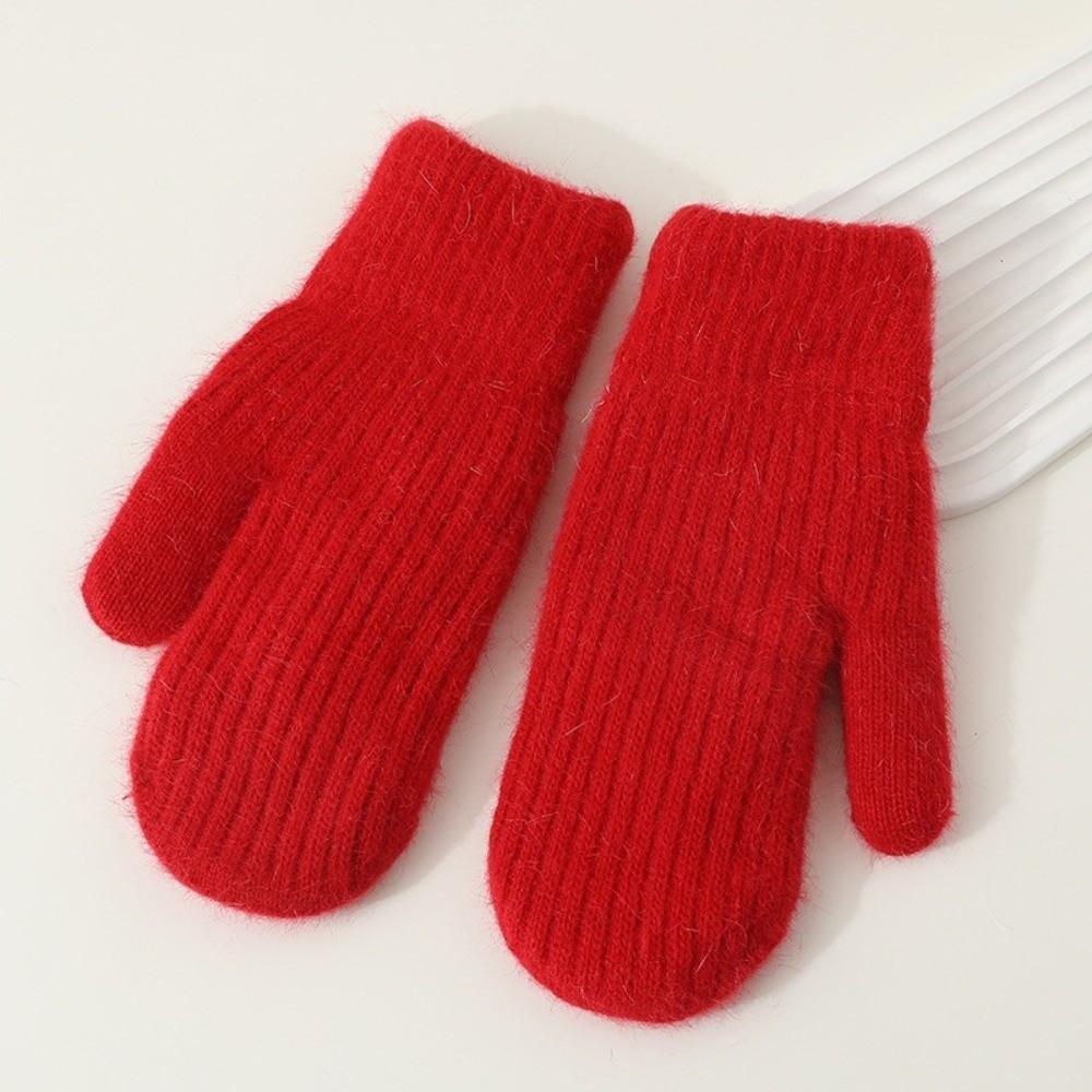 Ветрозащитные плюшевые варежки Утолщенные перчатки с полными пальцами Новые теплые перчатки Зима