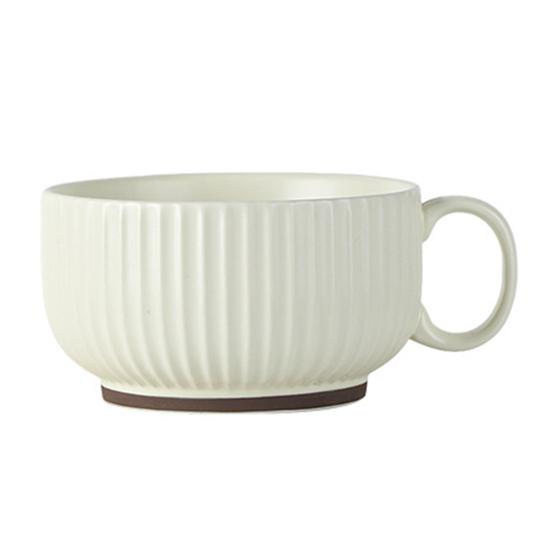 Керамическая чашка для молока с ручкой, безопасная чашка для бульона, эстетичные миски для завтрака, безопасная для микроволновки и духовки, посуда для дома, ресторана на открытом воздухе