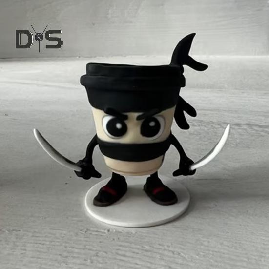 Мультяшная фигурка из смолы, акула, слон, обезьяна, чашка, статуэтка, скульптура, домашний офис, украшение для рабочего стола, коллекционный подарок