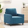VidaXL Armchair, Seat with Cushion, Relaxation Chair with Backrest, TV Armchair for Living Room, Modern, Blue 359188