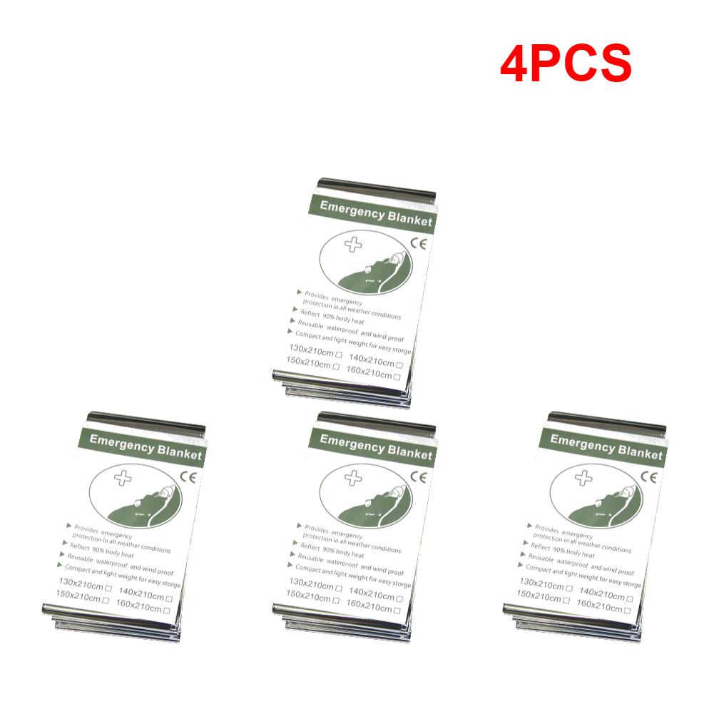 1-10 шт. Аварийное термоодеяло, одеяло для первой помощи, серебристая фольгированная одеяло для выживания, набор для выживания "Космическое одеяло" для улицы