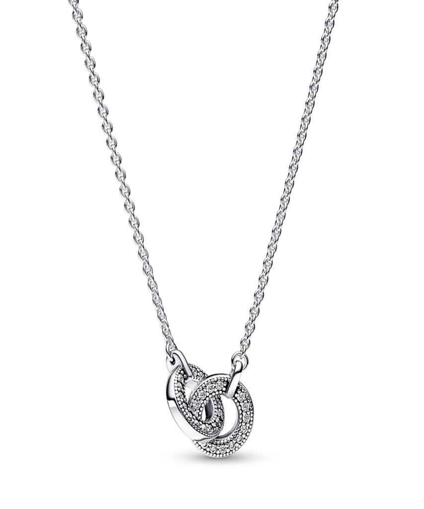Ожерелье-подвеска Pandora Signature Intertwined Pavé_392736C01