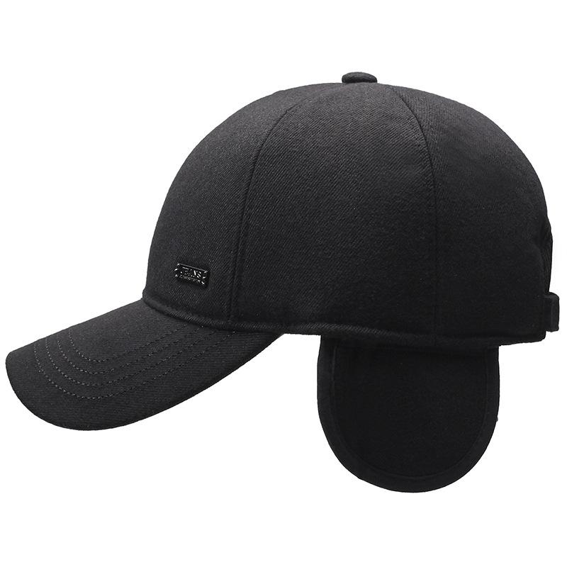 Бархатная толстая защитная кепка для ушей для людей среднего и пожилого возраста, теплая, морозостойкая, бейсболка, осенне-зимняя, мужская, для активного отдыха