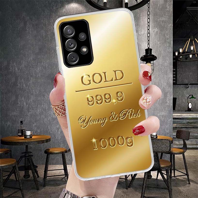 Мягкий чехол для телефона с тонким золотым узором для Samsung Galaxy A12 A22 A32 A52 A72 A02S A51 A50S A71 A70 A31 A20S Note 20 Ultra S