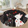 Cat Round Carpet Design for Decorate room Balcony Outdoor Dormitory Antislip Round Carpet Office home decor Wedding Party Gift