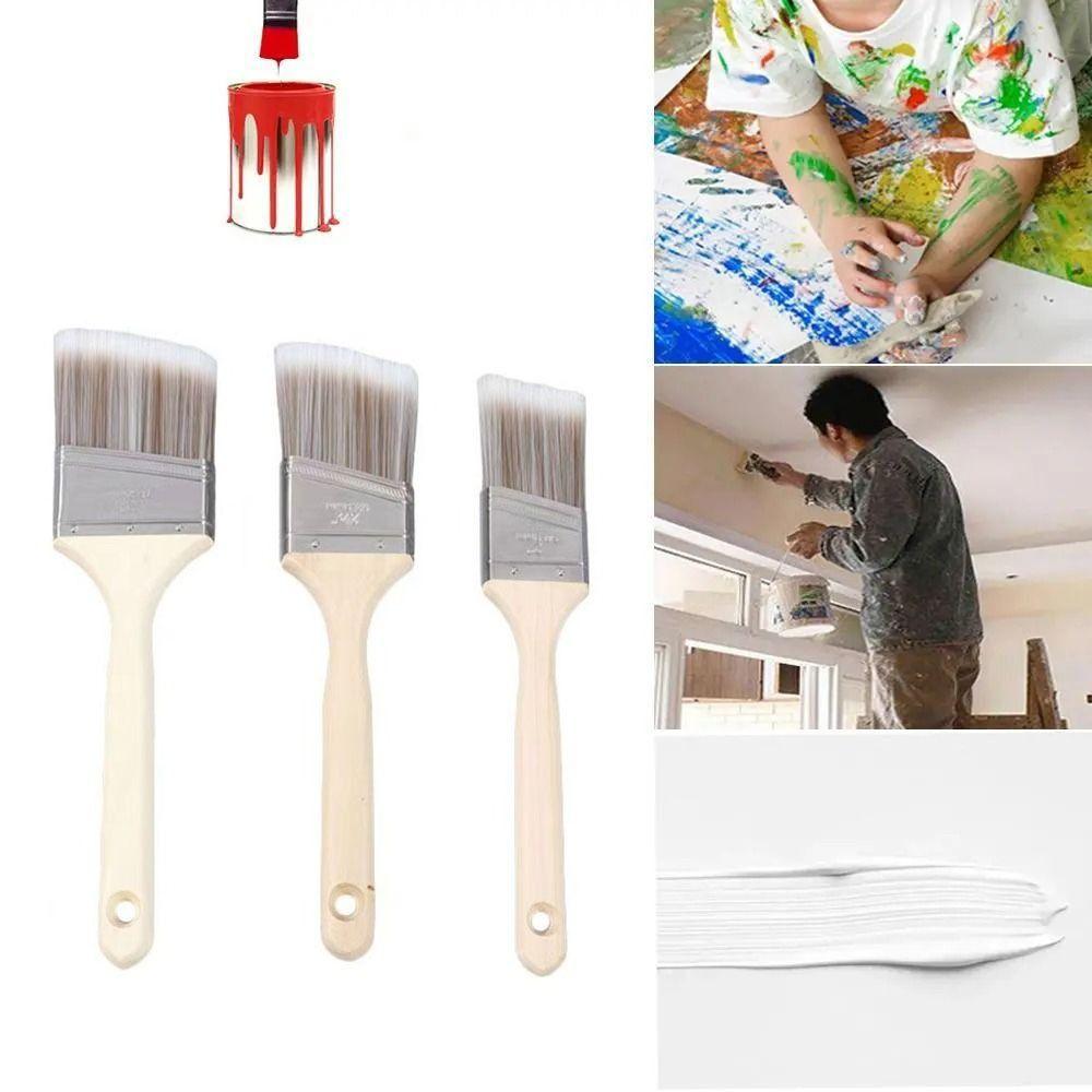 3 pcs Seamless Furniture Paint Brushes Ergonomically Designed Wall Paint Brushes  Window Frames