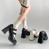 Fashion Women's High Heels Pumps Mary Janes Shoes New 2024 Fashion Bowknot Platform White Black Heeled Party Dance Wedding Shoes Zapatos
