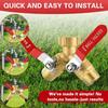 Brass Y Valves For Garden Hoses 3/4 Inch Standard Connection Featuring Large Ports & Easy Finger Operation for Garden