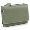 Wallet Embossed That Makes Scratches Less Noticeable PH0635 Stitching 33915 [Kitamura] Tri-fold Khaki/Ivory [Green]