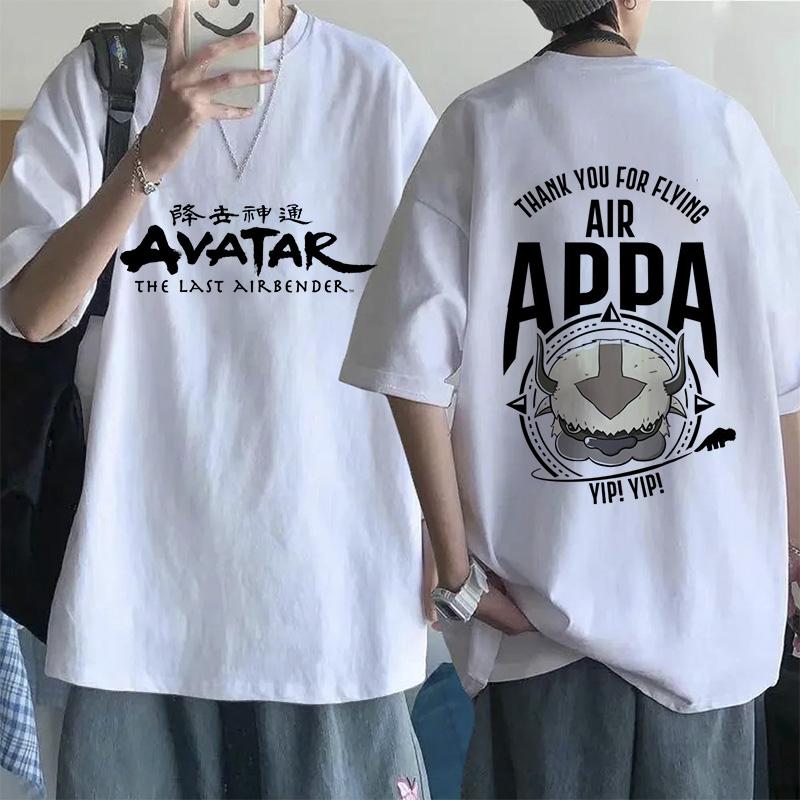 Модная футболка Mange Аватар: Последний маг воздуха Y2k Футболка Уличная одежда Аппа Йип Повседневная футболка Хип-хоп Харадзюку Футболки Топы Одежда