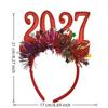 Светящаяся Рождественская повязка на голову 2027 Милый блестящий обруч для волос Новогодний костюм Вечеринка Аксессуар для женщин Девушек Праздничный наряд