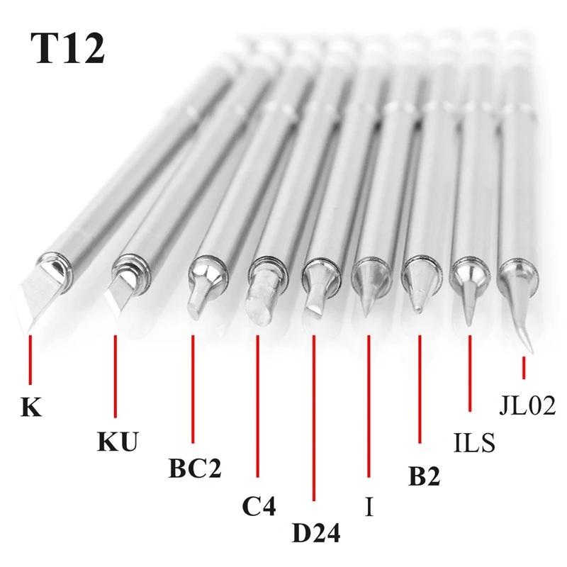 Наконечник паяльника T12 Наконечник паяльника серии T12 T12-KU K D24 ILS J02 для паяльной станции Hakko FX951 STC STM32 OLED solde