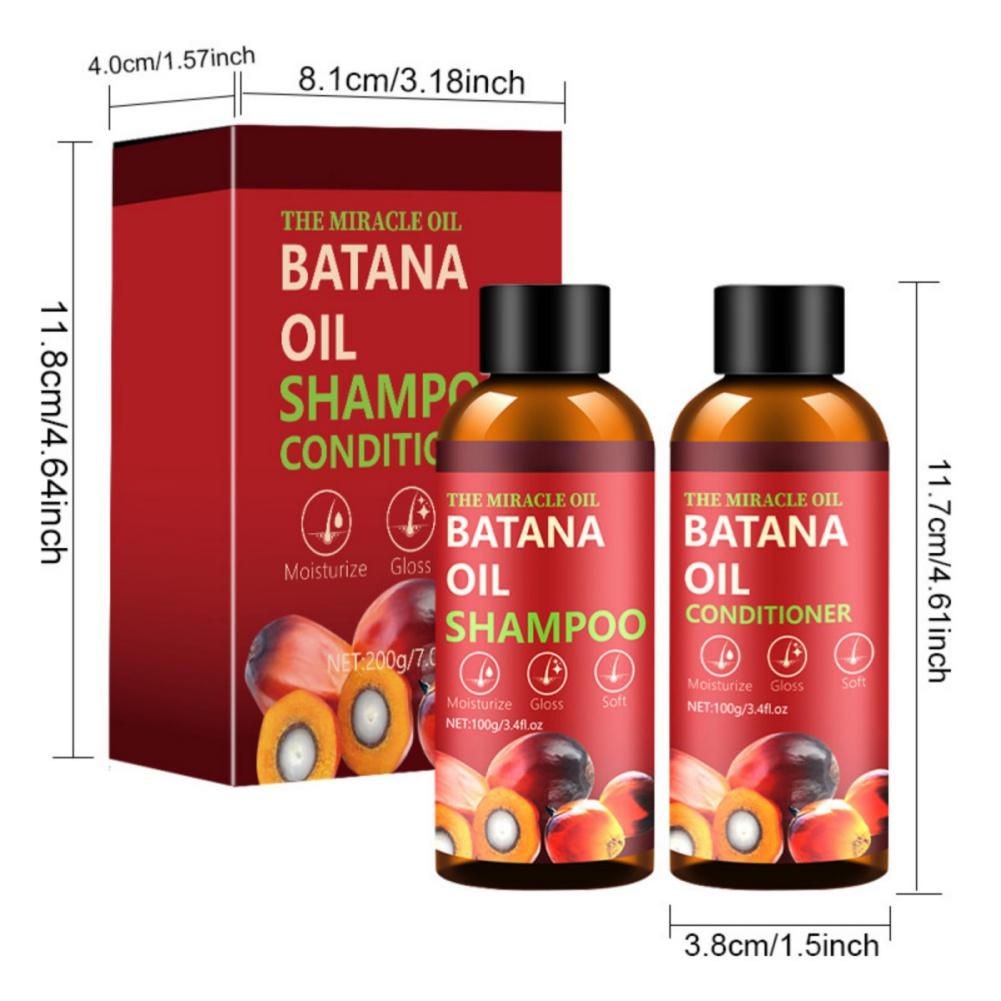 Batana Oil Шампунь Кондиционер Набор для ухода за волосами Увлажнение Блеск Мягкие волосы