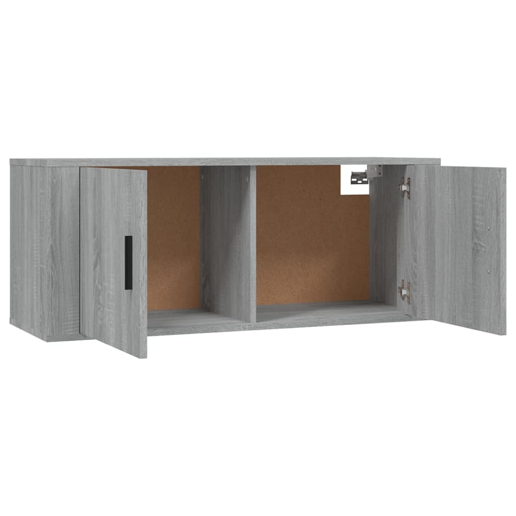 2 piece TV cabinet set gray Sonoma particleboard
