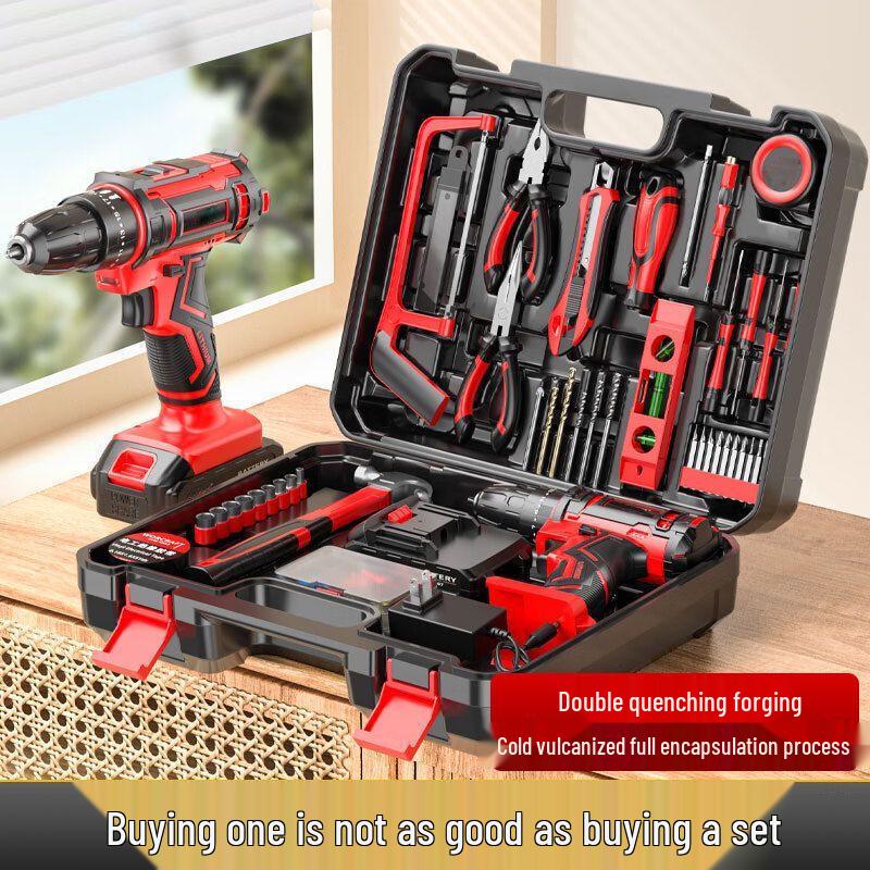 Cordless Multifunctional Drill Set: Electrician & Carpenter Repair Kit with Lithium Battery