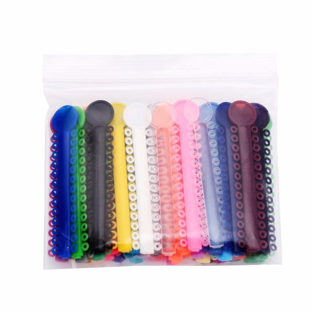 1 упаковка = 1040 шт./40 палочек, ортодонтические лигатуры, зубные резинки для брекетов, подтяжки, 38 цветов на выбор